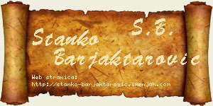 Stanko Barjaktarović vizit kartica